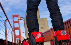 Test Riding the « Rocket Skates »